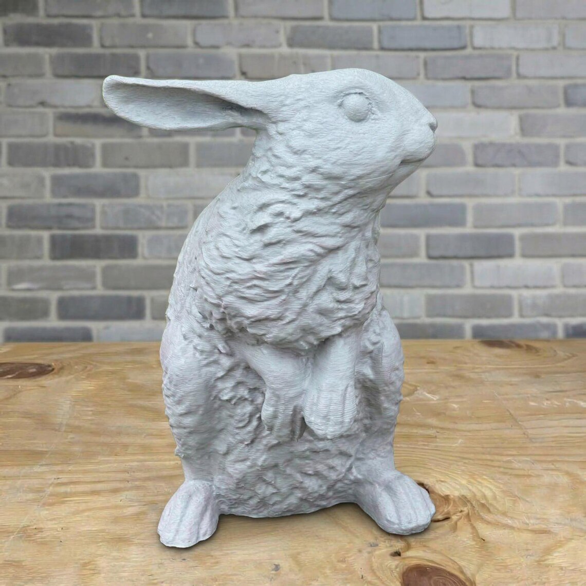 Concrete Rabbit Statue Sitting Bunny Garden Decor Outdoor Rabbit ...
