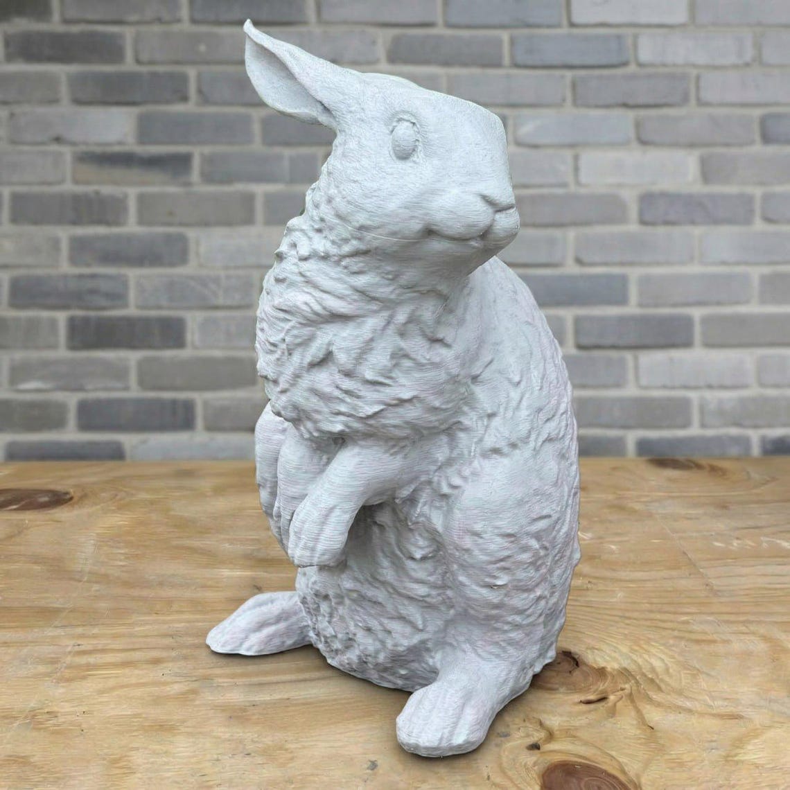 Concrete Rabbit Statue Sitting Bunny Garden Decor Outdoor Rabbit ...