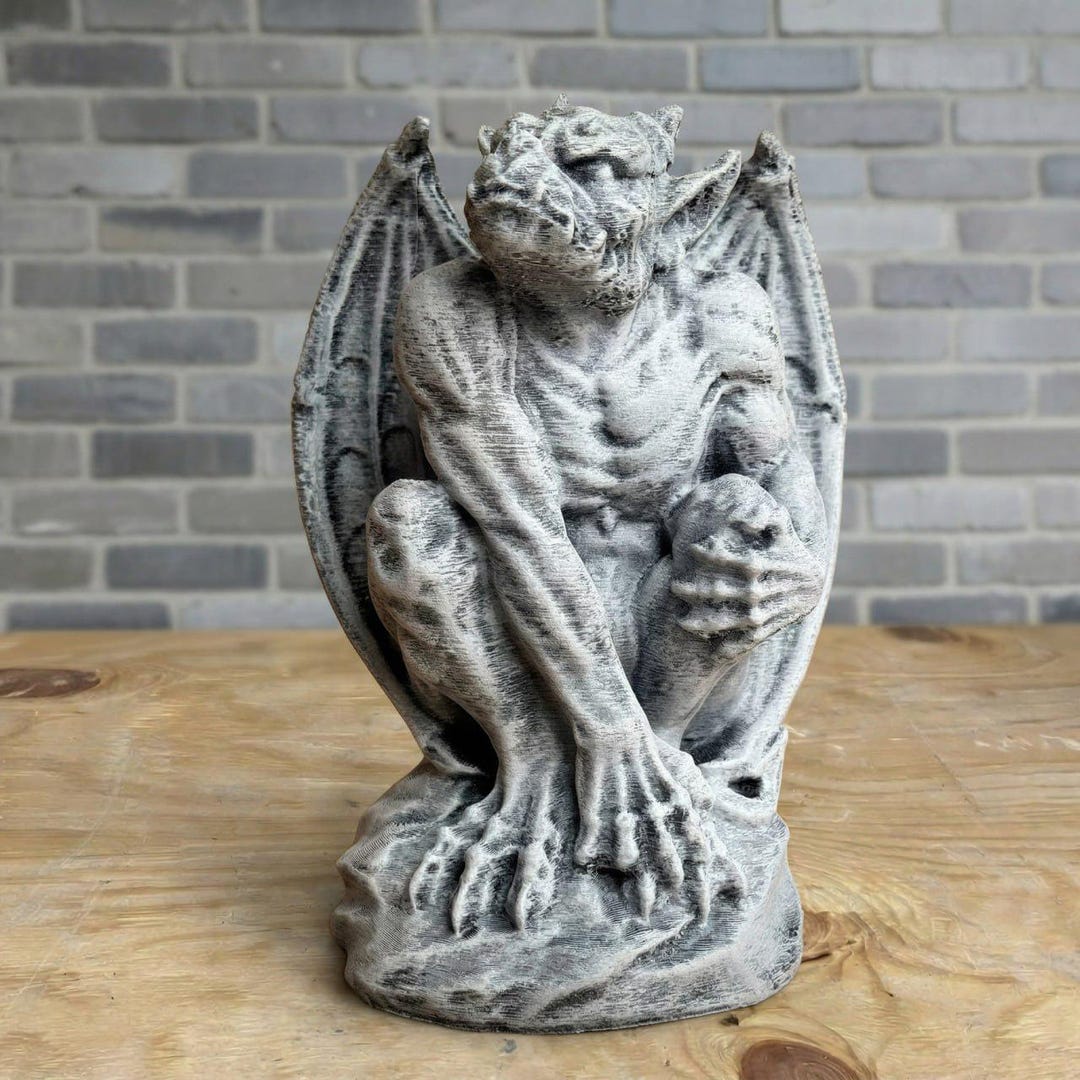 Gothic Gargoyle Statue Concrete Winged Gargoyle Garden Guardian ...
