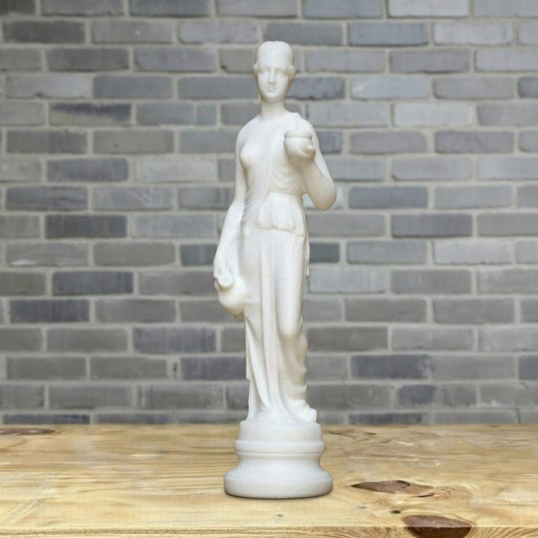 Greek Goddess Statue Concrete Woman Sculpture Garden Decor Stone Cement ...