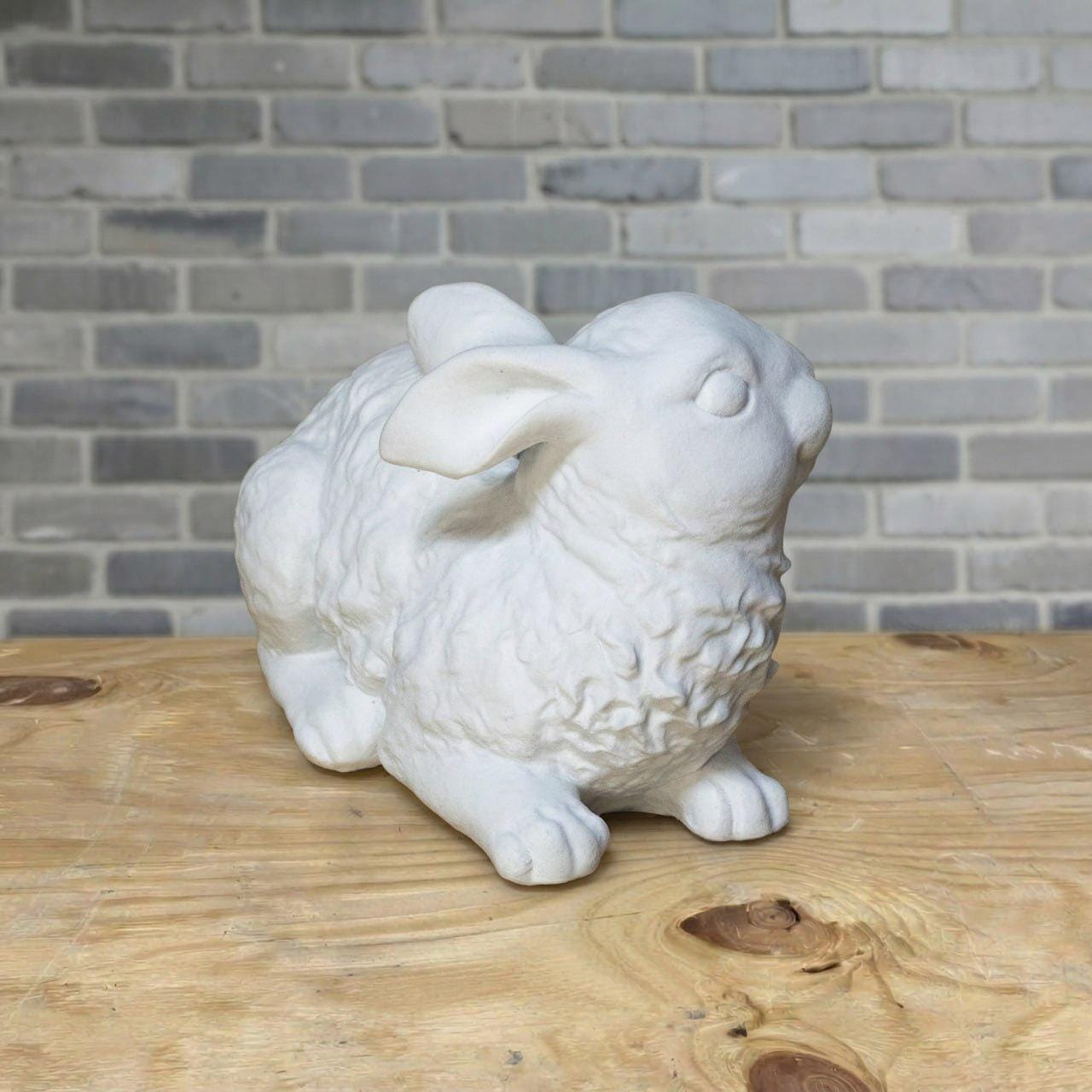 Concrete Rabbit Statue Stone Bunny Figurine Garden Decor Outdoor Rabbit ...