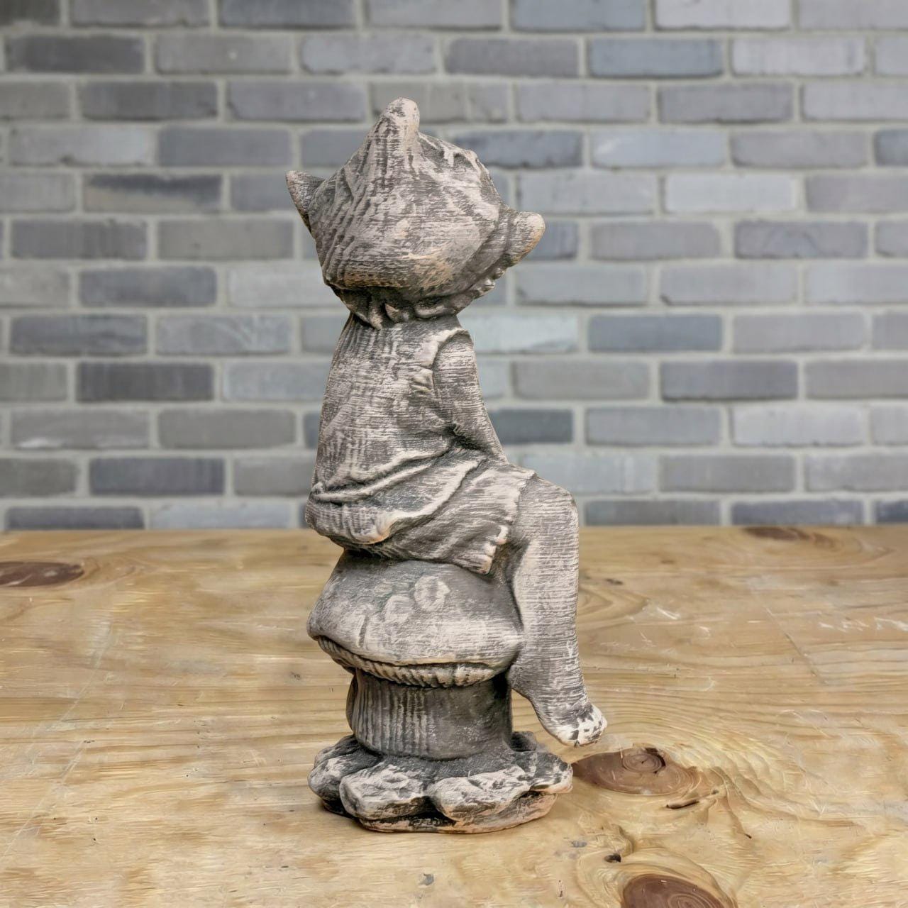 Concrete Elf Statue Garden Elf Figurine Outdoor Fairy Gnome Sculpture ...