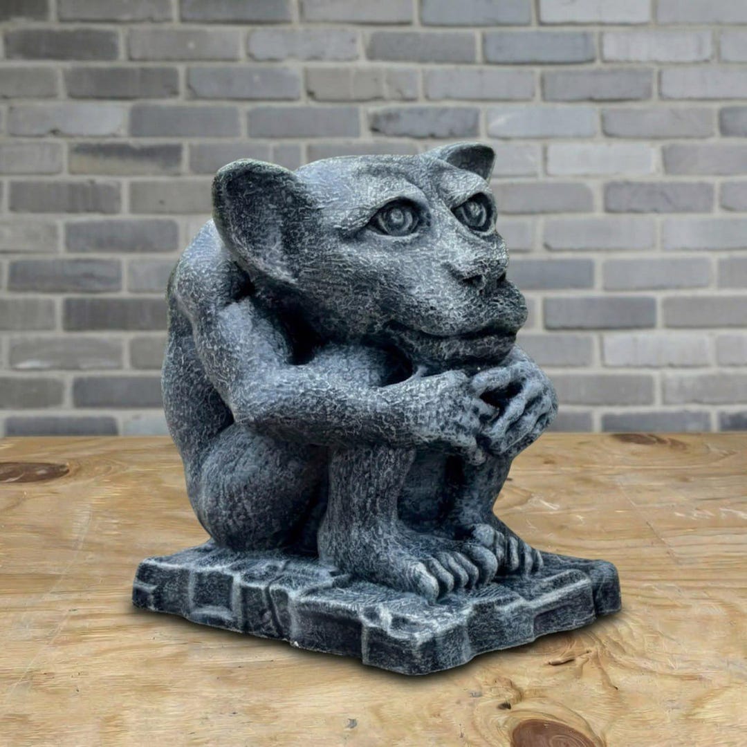 Gargoyle Statue Concrete Gothic Monster Figure Garden Decor Outdoor ...