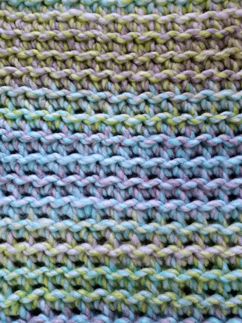 Crocheted Cozy Cowl green blue gray image 8