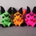 Made to order mini baphomet crocheted plush single color version (choice of body color with black horns and feet)