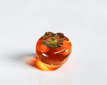 Bunter Kristallfrucht-Briefbeschwerer, Obst-Schreibtischornament aus Glas, mundgeblasene Dekoration, Briefbeschwerer, einzigartige Geschenkidee für Zuhause