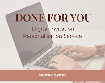 Invitación de boda para sitio web lista para usar / Configuración personalizada de sitio web de boda en Canva / Servicio de invitaciones de boda digitales personalizadas
