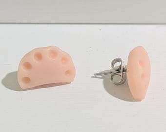 Small Pierogie Stud Earrings Custom Made Handmade