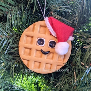 Waffle Ornament or Magnet Custom Made Handmade