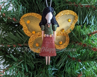 Toothpick Fairy Doll Ornament OOAK