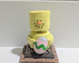 Vintage Midwest Smores Easter Chick Bobblehead