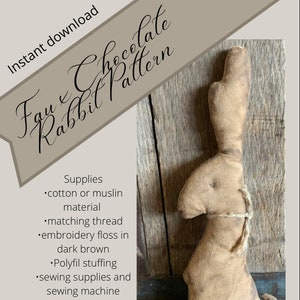 Instant Download Pattern, Faux Chocolate Rabbit - Etsy