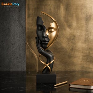 Abstract Face Sculpture, Minimalist Mask 3D Print Model (Digital Download)