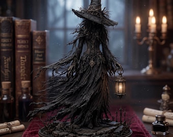 Dark Witch STL | Gotycka Czarownica, model do druku 3D (pobranie cyfrowe)
