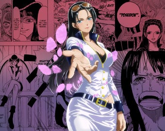 Robin Playmat with Manga Background, One Piece Character Art