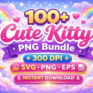 100 +Hello Kitten PNG Bundle, Halloween Cat Lover SVG Files, Cute Kitty PNG Bundle, Digital Download