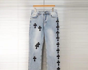 Jeansbroek Chique veelzijdige broek - Fashion Essentials Stijlvolle broeken en broeken voor elke gelegenheid