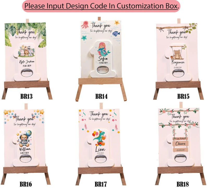 Custom Number One Magnet Bottle Opener, Personalized 1st Birthday Favor ...