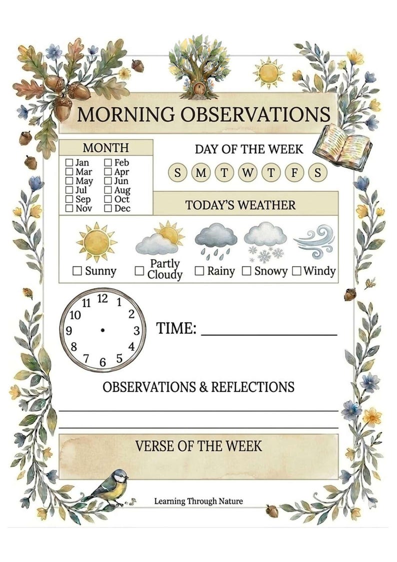 Nature-inspired Homeschool Planner Bundle | Charlotte Mason Rhythm ...