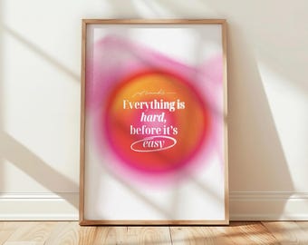 Aura Wall Art Keep Going | Encouraging Quote Art Print Comfort | Gradient Poster Encouragement Gift | Gift for Difficult Times
