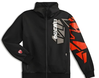 Ducati Jargon sweater hoodie zwart rood 2025 | Streetwear-trui in ruiterstijl.