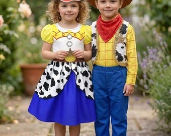 Woody,Jessie Toy Story Kleid, Disney Cosplay Kostüm, Mädchen Geburtstag, Halloween, Partykleid