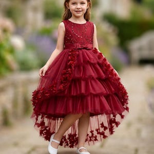 girls party dresses uk Girls Dress Long Sleeve Ruffled Velvet Sequins Tulle Dress Birthday Party  Princess Dress for Toddler Girl 7-8 Years Pink : Amazon.co.uk: Fashion
