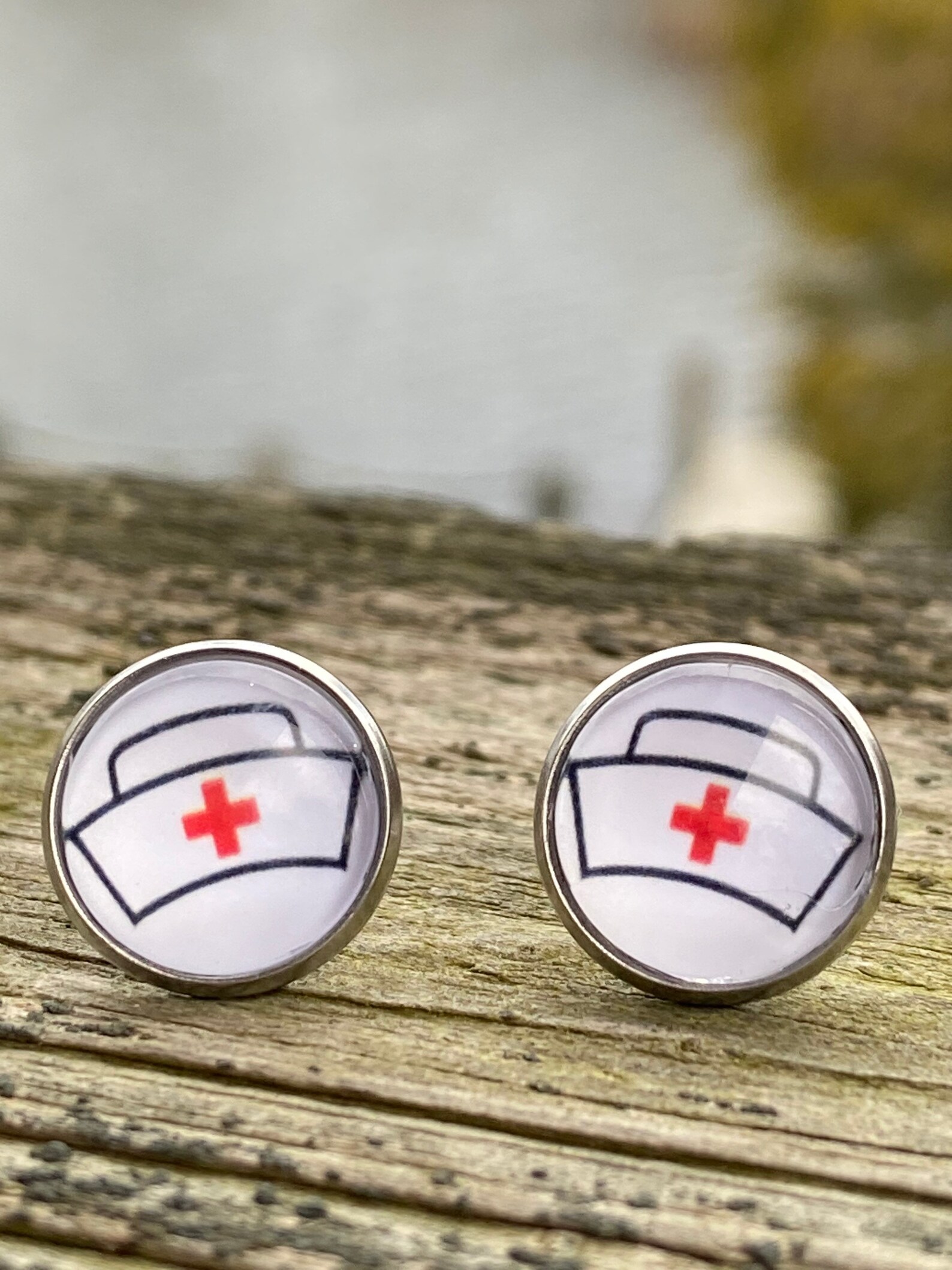 Nurse studs Nurse earrings earrings studs Etsy