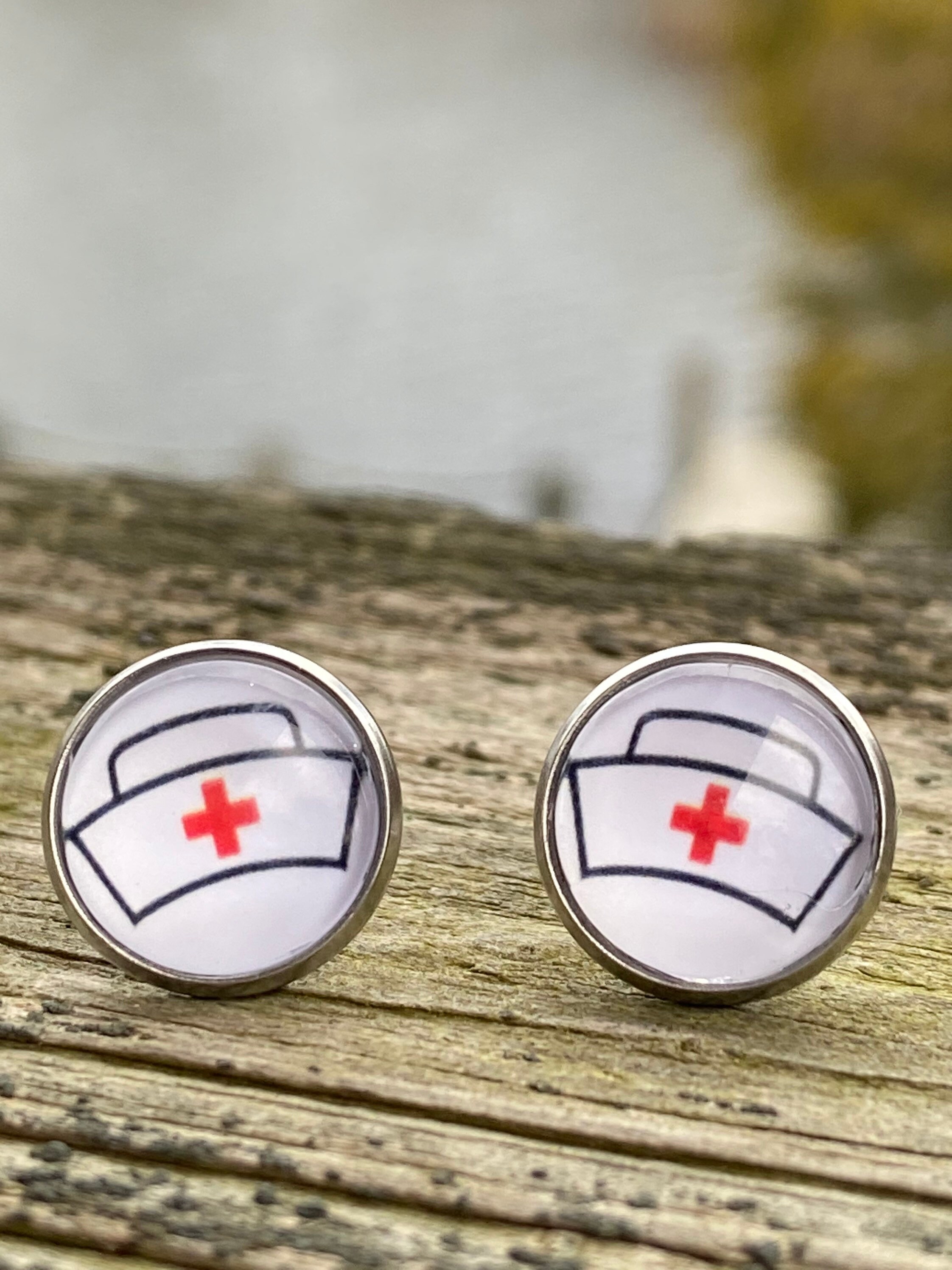 Nurse studs Nurse earrings earrings studs Etsy
