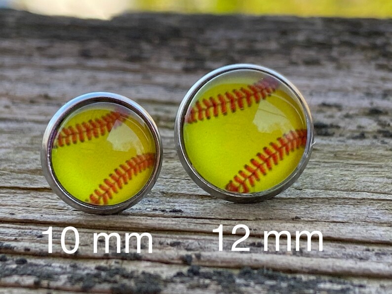 Baseball Studs Softball Studs Baseball Earrings Softball Etsy