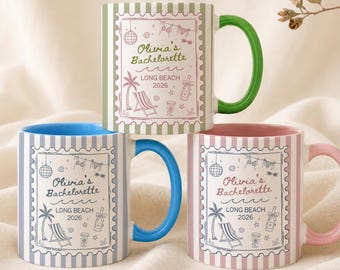 Personalized Bachelorette Mug, Bridal Party Gift, Bridal Shower Gift, Maid Of Honor Mug, Gift For Bride, Engagement Gift Mug, Bride Mug
