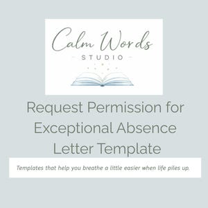 School Absence Request Letter Template | Parent Communication (Digital)