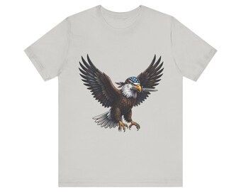 Distressed Bald Eagle T-Shirt, American Heritage Bandana Graphic Tee