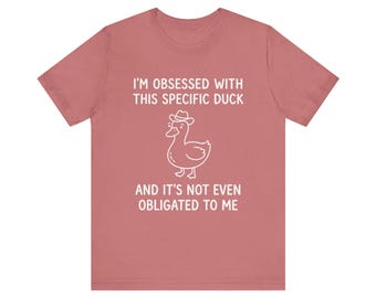 Minimalist Duck Hat Graphic T-Shirt, Sarcastic Animal Lover Meme Tee