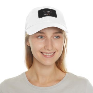 Flying Bald Eagle Leather Patch Dad Hat, Distressed American Eagle Cap image 18
