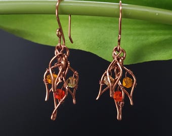 Herbst Blatt Ohrringe - Vintage Boho Inspiriert Leicht Schmuck für Herbst Festival Natur Liebhaber
