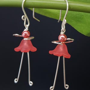 Pink Ballerina Earrings, Cute Dancer Earrings, Dainty Jewelry, Ballet Dancer gift, Dance recital gift, Ballet Lover Gift, Ballerina gift