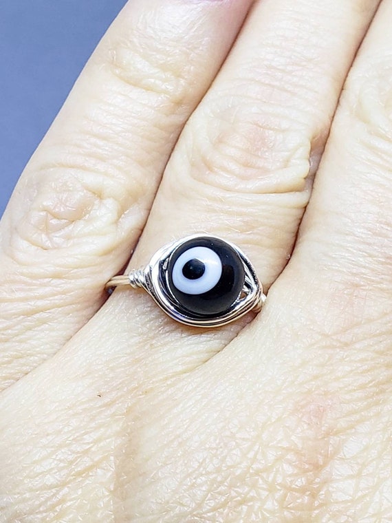 Evil eye shop ring etsy