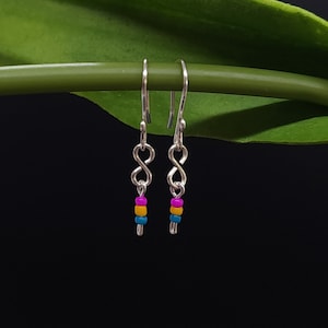 Pansexual Pride Infinity Earrings, Pan Pride Ally Earrings, Pan Pride Symbol Jewelry, LGBTQ+ Earrings, Pansexual Gift, LGBTQ Pride Gift