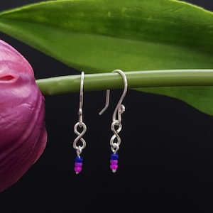 Bisexual Pride Infinity Earrings: Dainty LGBTQ Jewelry for Allies Festivals and Self-Expression