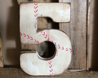 Baseball Wall Decor, Baseball Letter, Personalized Baseball Sign, Baseball Baby Shower, Baseball Room, Baby Shower Decor