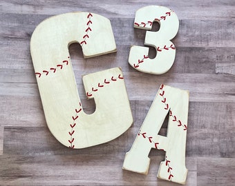 Baseball Letter or Number, Dirty Baseball, Baseball Bedroom, Baseball, Boys Name