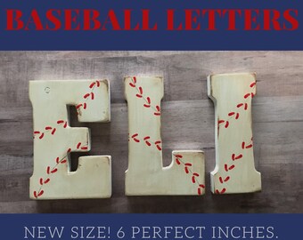 Vintage Baseball Name, Baseball Letters, Personalized Baseball Name, Baseball Nursery, Boys Room, Nursery Decor, Baby Shower, Baby Boy Gift