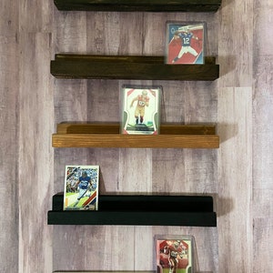 Card Display Shelves, football cards, baseball cards, basketball cards, graded cards