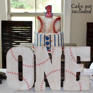 Baseball ONE, Baseball Wall Decor, Sports Wall Decor, Boys Room Decor, Baseball Letters image 2