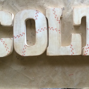 Vintage Baseball Name, Standing Wood, Used Baseball Sign, Boys Room, Fan Sign, Nursery Decor, Baby Shower, Baby Boy Gift, Nursery Sign