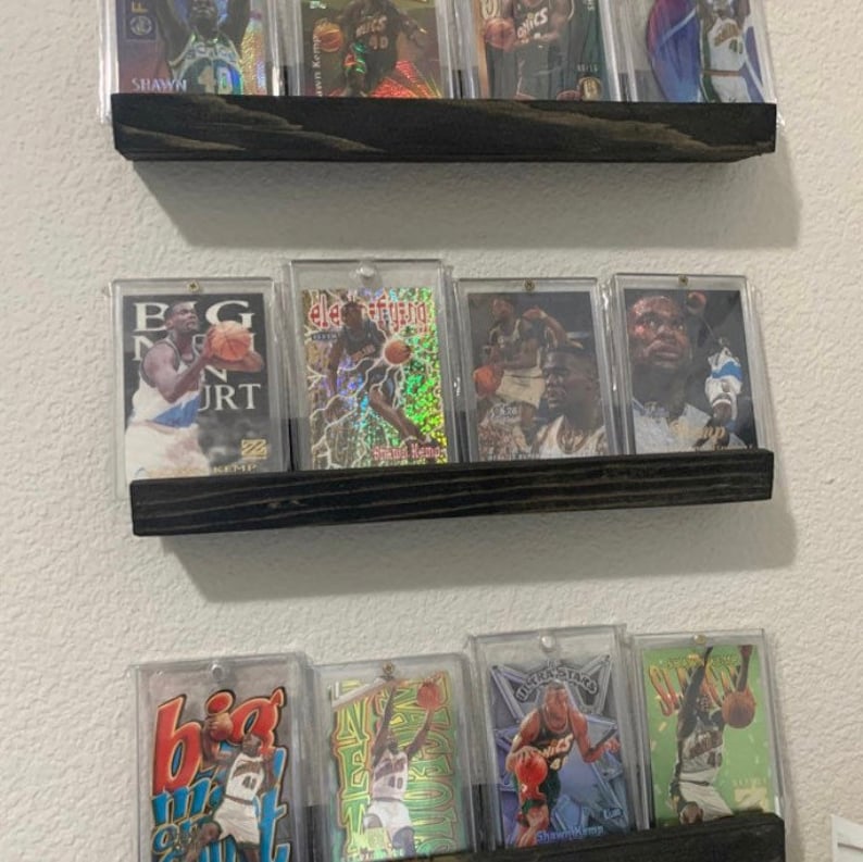 Card Display Shelves Football Cards Baseball Cards Etsy