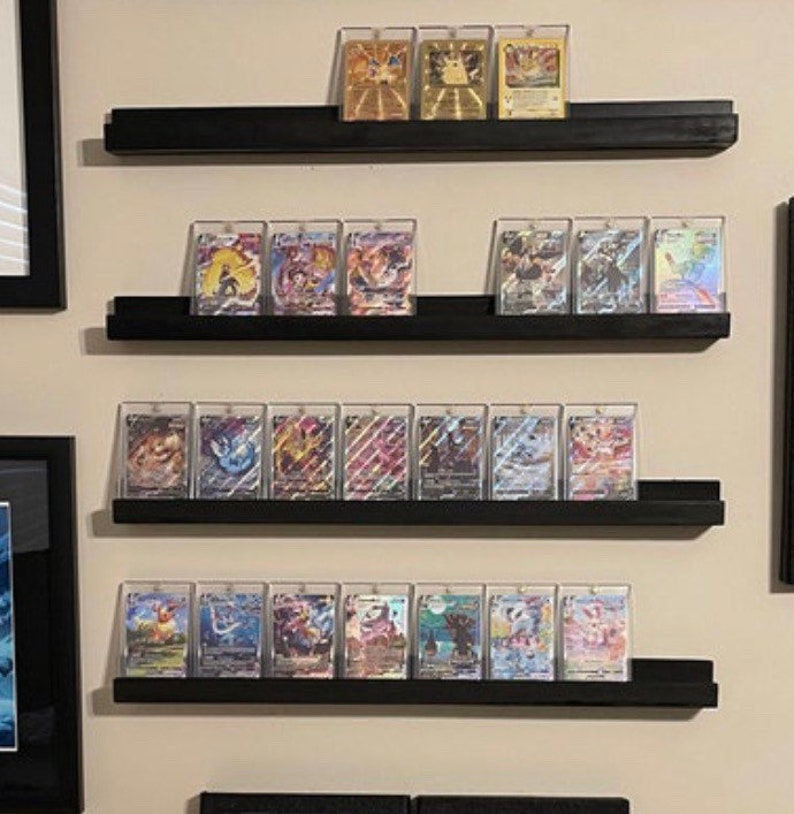 24 Card Display Shelves, football cards, baseball cards, basketball cards image 1