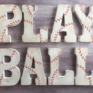 Vintage Baseball Name, Baseball Letters, Personalized Baseball Name, Baseball Nursery, Boys Room, Nursery Decor, Baby Shower, Baby Boy Gift