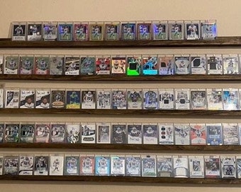 48” Card Display Shelves, Set of Five, football cards, baseball cards, basketball cards, card shelf